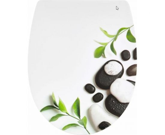 Сиденье для унитаза Wirquin Камешки микролифт, быстросъем, пластик 20722971 
