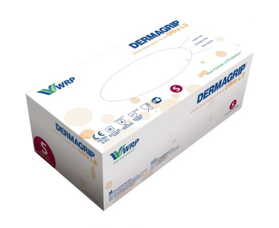 Смотровые перчатки DERMAGRIP ULTRA LS, нитрил, 200 штук, размер S CT0000000547 – изображение 2