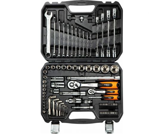 NEO Tools Набор сменных головок 1/2"", 1/4” CrV 77 шт. 08-915 – изображение 2