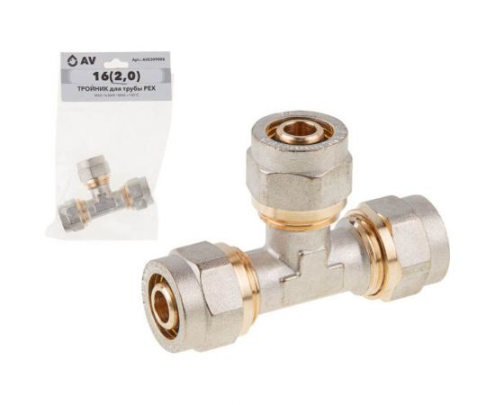 Тройник AV Engineering 16х2.0 с внутренней резьбой AVE309006 – изображение 2