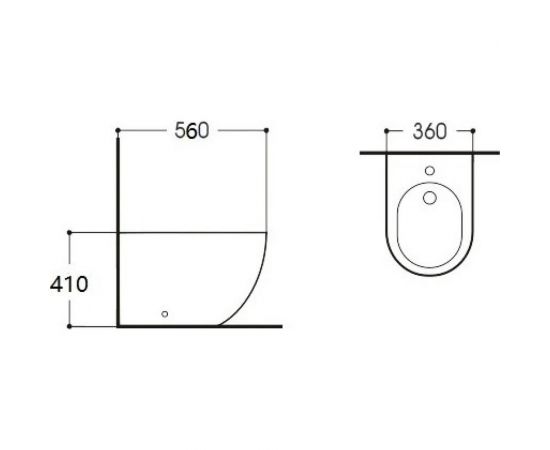 AQUATEK AQ1017-00 ЕВРОПА Биде напольное 560*360*410мм, крепеж 00000107116 – изображение 2