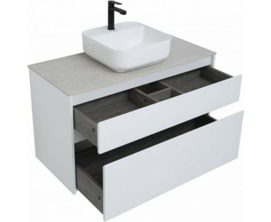 Aquanet Тумба Nova Lite 100 2 ящ. цв. бел. глянец 00242581 – изображение 2