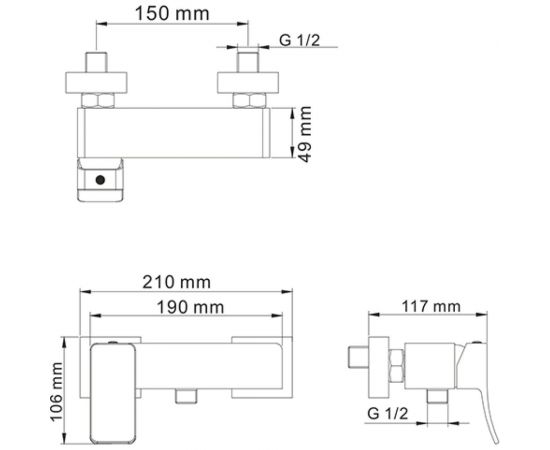 WasserKRAFT Aller Смеситель для душа 1062 – изображение 3