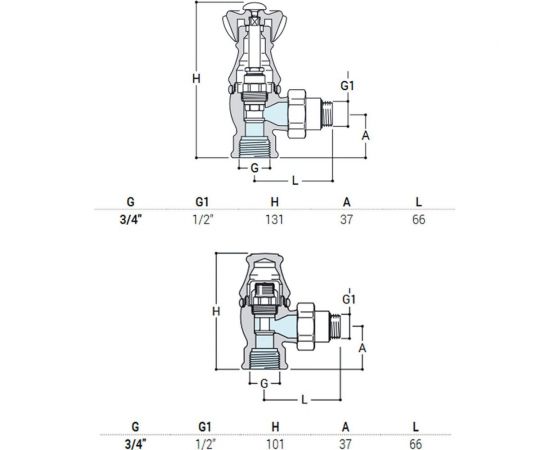 SR Rubinetterie Комплект Liberty 1/2х3/4 угловой, цвет антрацит, 0320-2000V00P – изображение 3