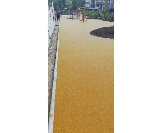 ООО АМОРТЕКС Покрытие из резиновой крошки 1500x3000x10мм цвет жёлтый 0073 – изображение 3