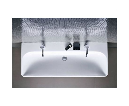 GEBERIT 500.253.01.1 Smyle Square Раковина 120х48 см, 2 отв. под смеситель 00000072634 – изображение 3