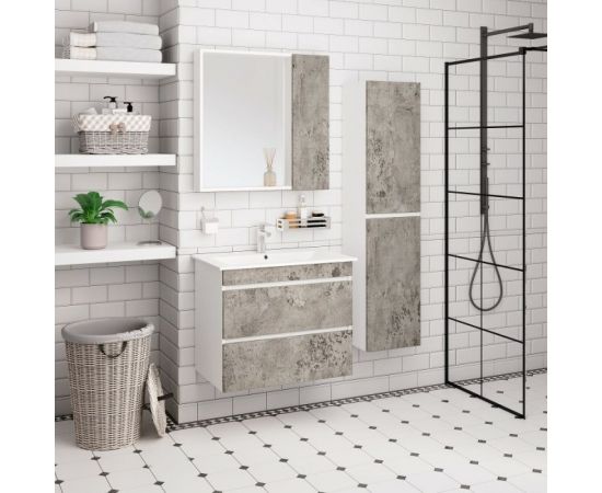 Runo Пенал Манхэттен 35 универсальный серый бетон подвесной 00-00001020 – изображение 4