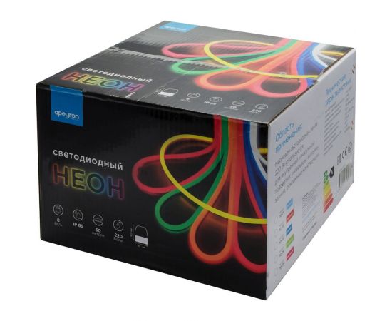 Apeyron Светод. НЕОН, 220В, 8Вт/м, SMD2835 красный 10-200 – изображение 4