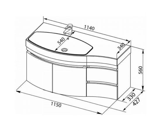 Aquanet Тумба под раковину Опера 00169613 – изображение 6