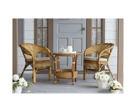 Vinotti Стол со стеклом 02/15A Коньяк – изображение 7