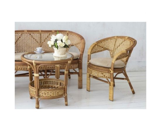 Vinotti Стол со стеклом 02/15A Коньяк – изображение 9