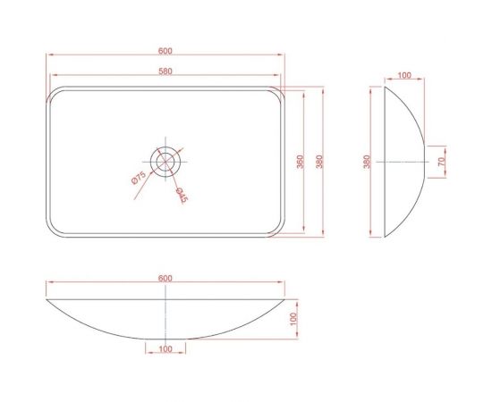Montebianco Раковина Stelvio Quattro 12205 – изображение 9