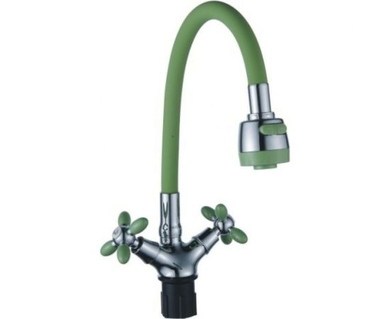 Смеситель для кухни Эверест с гибким изливом, крепление гайка B57-071E 