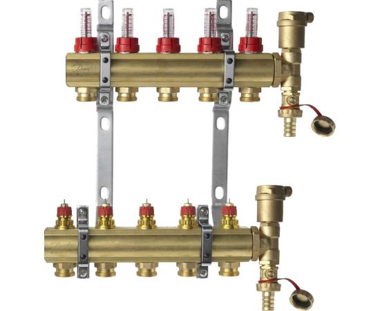 DANFOSS Комплект коллекторов FHF-5F set 5 контуров 088U0725 