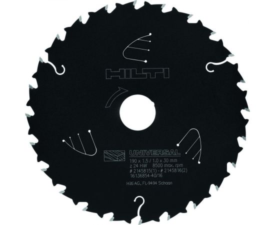 Hilti Диск цирк.��илы SCB WU 190x30 z24A 5 2145816 