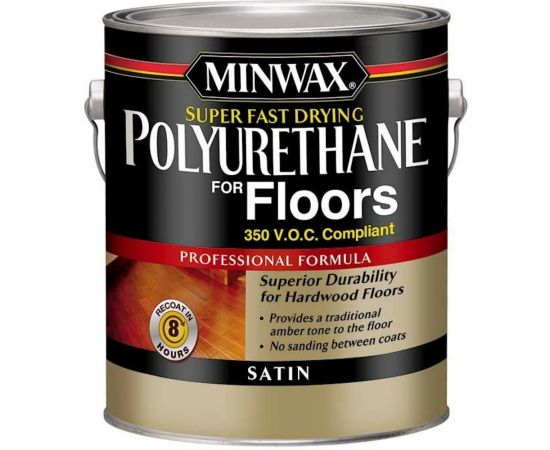 Minwax Сверхбыстросохнущий полиуретан Super FAST-DRYING для полов Полуматовый 3,785 л 13025 