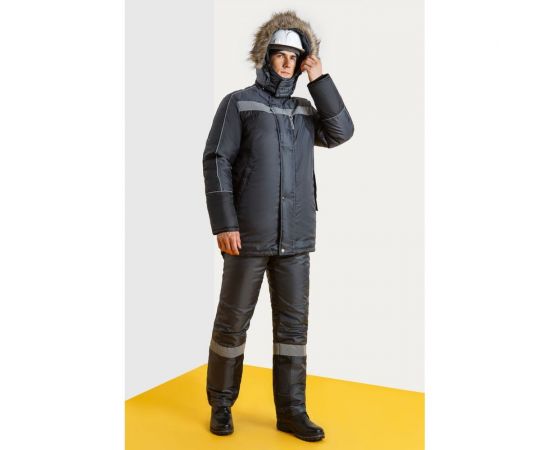 СОЮЗСПЕЦОДЕЖДА Костюм Ямал утепл. тк.Оксфорд темно-серый/черный, р. 64-66 рост 170-176 2000000054605 – изображение 17