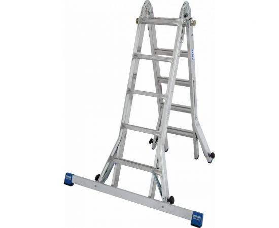 KRAUSE STABILO Шарнирная телескопическая стремянка, 4x4 перекладины 133977 – изображение 2