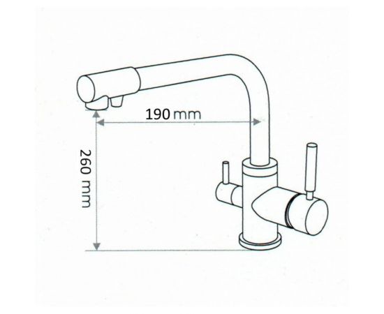 EMAR Смеситель кухонный 3003N.8 Морион – изображение 2