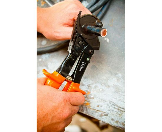 NEO Tools Кабелерез для медных алюминиевых кабелей, 250 мм, с трещоткой 01-516 – изображение 2