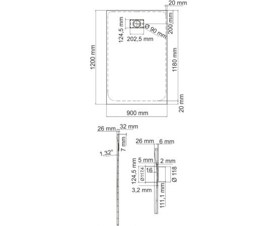 WasserKRAFT Main 41T07 Душевой поддон 41T07 – изображение 2