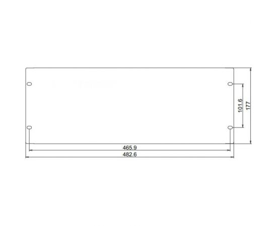 Фальшпанель ЦМО в шкаф 19 4U, черная ФП-4-9005 – изображение 2