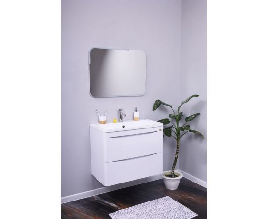 Alcora Тумба Luxury под умывальник Atlantica 100 подвесная, бел 31120 – изображение 2