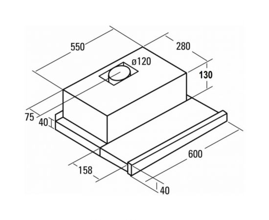 CATA Кухонная вытяжка TF-3600 WH 02017002 – изображение 2