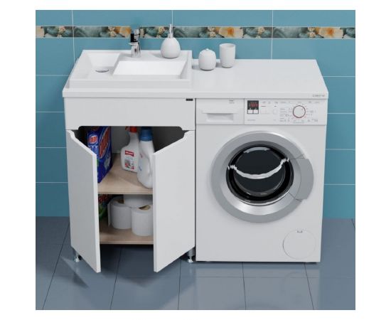 СаНта Тумба напольная Лондон 59 под умывальник над стиральной машиной Юпитер 1200 224033 – изображение 2