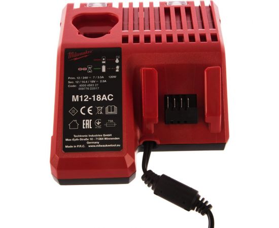 Milwaukee Зарядное устройство M12-18 AC 4932459205 – изображение 3