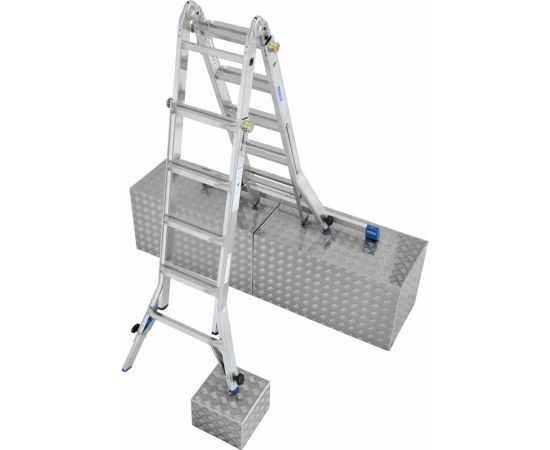 KRAUSE STABILO Шарнирная телескопическая стремянка, 4x4 перекладины 133977 – изображение 3