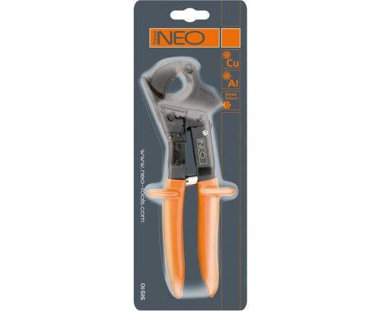 NEO Tools Кабелерез для медных алюминиевых кабелей, 250 мм, с трещоткой 01-516 – изображение 3
