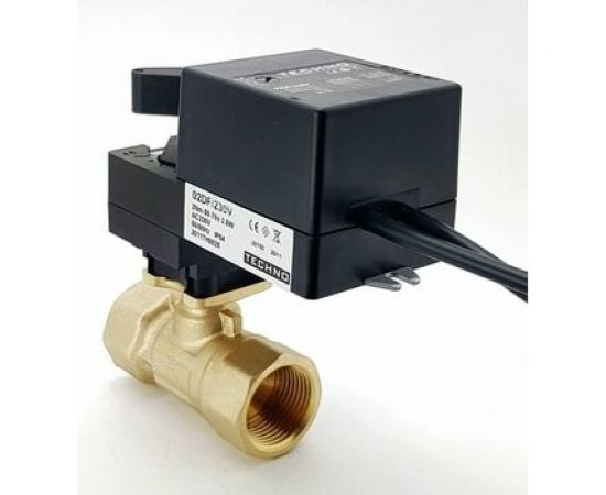 TECHNO HK225-04AN/24V двухходовой шаровый кран DN25, резьба G1 с электроприводом 4Нм, 24В, 612253 – изображение 4