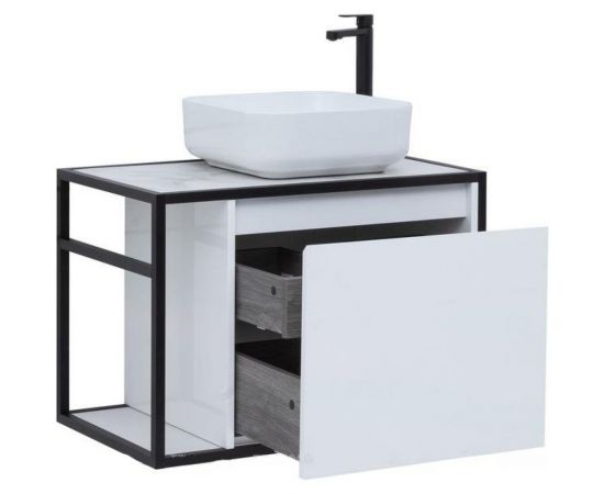 Aquanet Тумба Nova Lite LOFT 90 R цв. бел. Глянец 00261651 – изображение 4