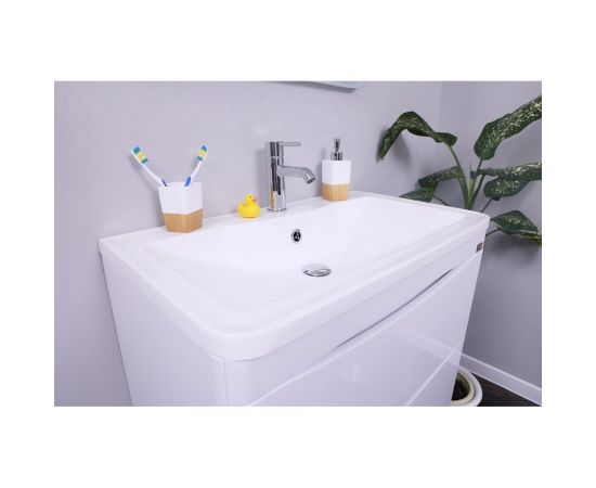 Alcora Тумба Luxury под умывальник Atlantica 100 подвесная, бел 31120 – изображение 5