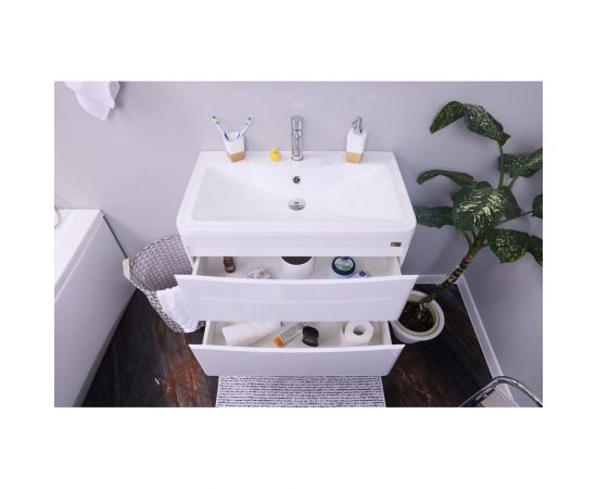 Alcora Тумба Luxury под умывальник Atlantica 100 подвесная, бел 31120 – изображение 6