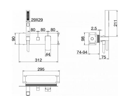 ALLEN BRAU Смеситель для душа Infinity 5.21011-00 с внутренней частью 00265455 – изображение 6
