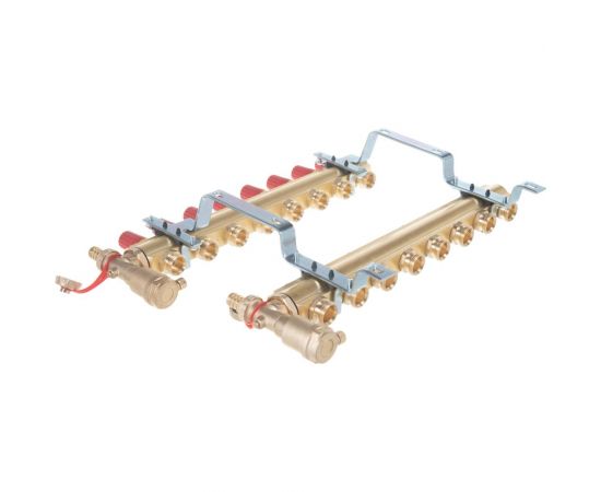 DANFOSS Комплект коллекторов FHF-8 set с кронштейнами и воздухоотводчиками, 8 контуров 088U0708 – изображение 8