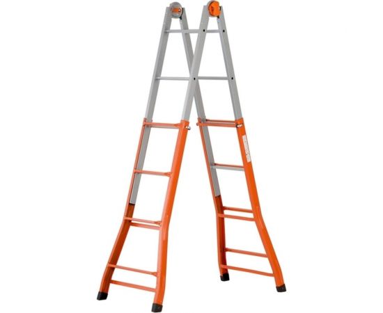 Gierre Лестница-стремянка шарнирная телескопическая PEPPina Acal 100 Mini сталь, 4x3 перекладины 