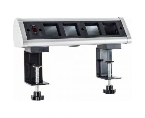 Экопласт Блок настольный с выключателем нагрузки на 4 поста на струбцинах, IP20 70314 