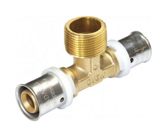 Frankische Тройник с наружной резьбой, латунь, alpex-duo, 20x2,0 - 1/2 НР - 20x2,0 10 шт. 86820832 