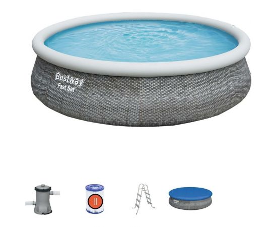 BestWay Бассейн с надувным бортом 457х107см, 12362 л, 2006л/ч, 57372 BW 006188 