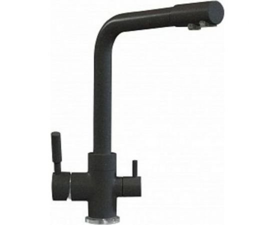 Polygran Смеситель кухонный Высокий Дуо (№16 Черный) 627505 