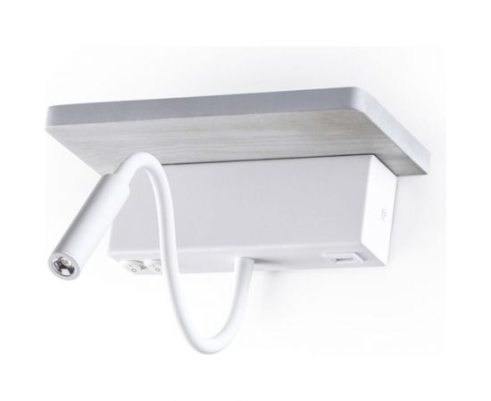 ODEON LIGHT Настенный светильник-полка с подсветкой/USB металл LED 8W WOODY 3869/8WL 