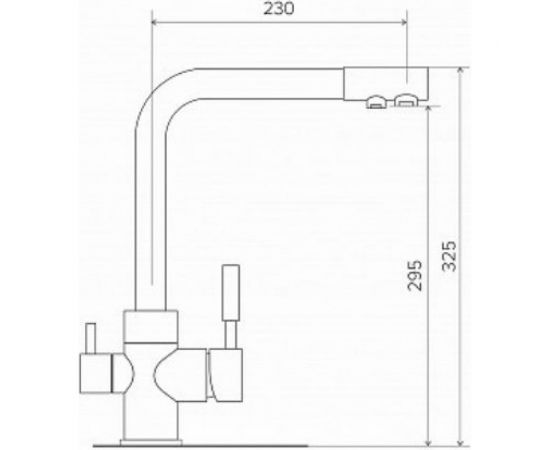 Polygran Смеситель кухонный Высокий Дуо (№16 Черный) 627505 – изображение 2