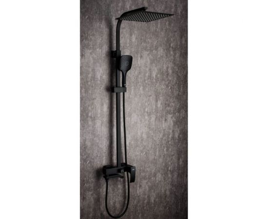 Gappo Душевая система 35к G2407-6 лейка "Тропический душ" квадрат 300*300 ЧЕРНЫЙ 549379 – изображение 2