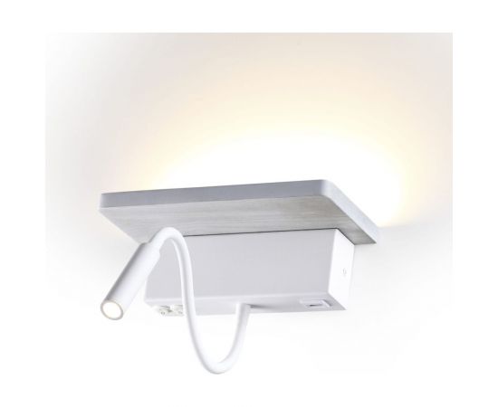 ODEON LIGHT Настенный светильник-полка с подсветкой/USB металл LED 8W WOODY 3869/8WL – изображение 2