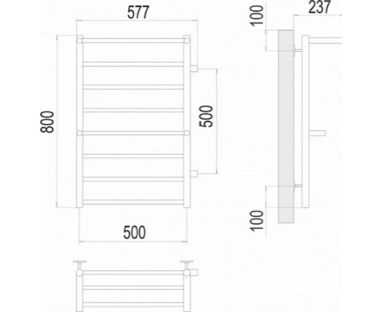 Terminus Полотенцесушитель Анкона П8 500x800 бп500 4670078529961 – изображение 3