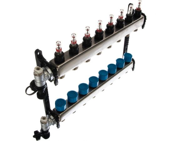 FV-PLAST Коллекторная группа нерж.сталь 1 х3 4 8 вых. с расх., воздухоотвод. AA906001008 – изображение 3