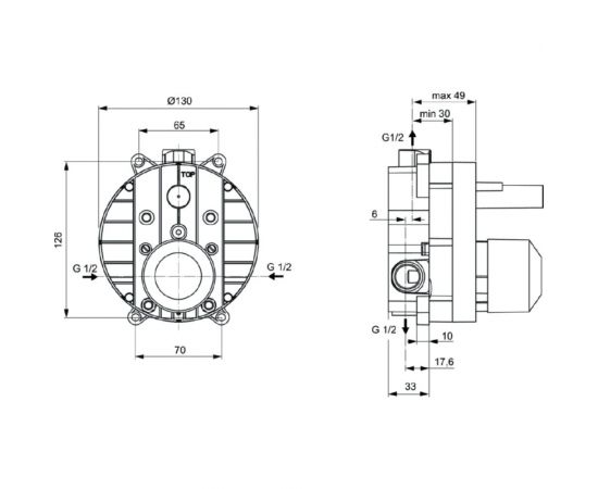 Ideal Standard Смеситель Ceraline для ванны с душем A6939AA – изображение 3